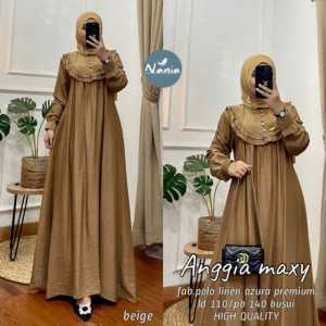 GAMIS POLOS PAKAIAN WANITA TERBARU MURAH BERKUALITAS BAHAN LINEN ADEM NYAMAN MAYUNG TALI PINGGANG KANCING DEPAN BUSI BISA COD