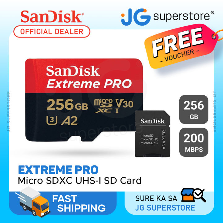  SanDisk 128GB Extreme PRO® microSD™ UHS-I Card with Adapter  C10, U3, V30, A2, 200MB/s Read 90MB/s Write SDSQXCD-128G-GN6MA : Electronics