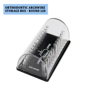 Orthodontic Archwire Storage Box Transparent Cover Black Base