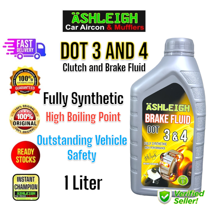 Brake Fluid and Clutch Fluid Dot 3 Dot 4 1Liter Fully Synthethic