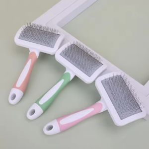 Eco-Friendly Stainless Steel Pet Grooming Plastic Slicker Brush Effective Hair Removal for Dogs Cats