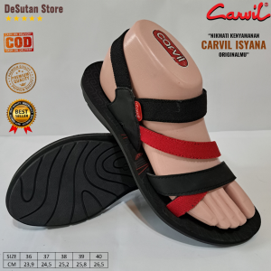 Carvil Isyana Felita & Tami Sandal Wanita Tali Belakang Fashion Travel Terbaru Trendi [Desutan]