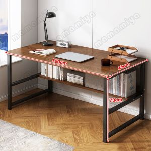 HI โต๊ะทำงาน2ชั้นชุดโต๊ะทํางาน ไม้โต๊ะทำงานถูกๆ 120*45*75cmโต๊ะ โต๊ะทำงาน โต๊ะทำงานไม้Computer Desk Home Office table study table กันสนิม มีกระดานแยกชั้น
