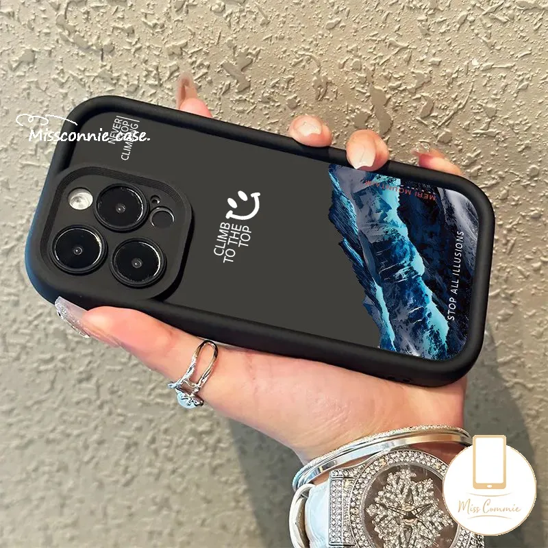 เคสนิ่มสำหรับ IPhone 7Plus 11 15 12 14 Pro Max XR X 15 6S Plus XS Max  SE 2020แฟชั่นคู่รักรูปตานางฟ้าน่ารักและยิ้ม