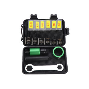 HIFESON M3 M4 M5 M6 M8 M10 Electric G-u-n Adapter Rivet Head Rivet Nut Drill Adapter Riveter Connector Hand Tool Kit Riveting Set For M3 M4 M5 M6 M8 nuts