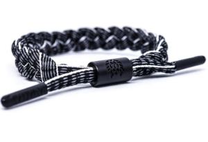 COD RASTACLAT GELANG BRACELET PRIA - GELANG SPORT HITAM LIST REFLEK