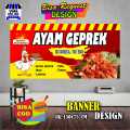 Spanduk Banner Jualan Ayam Geprek, Fried Chicken, Ayam Goreng Bagus. 