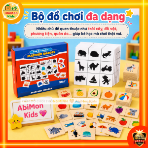 Đồ Chơi Tìm Bóng Thông Minh | 10 Thẻ + 36 Miếng Gỗ Giúp Bé Phát Triển Tư Duy Hình Ảnh Và Khả Năng Quan Sát Siêu Nhanh