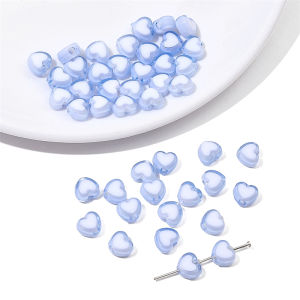 30Pcs 8mm Fancy Colorful Acrylic Heart Beads Charms for Jewelry Making DIY Earring Bracelet Necklace Accessories