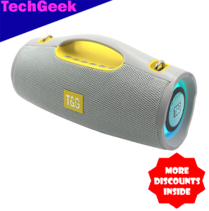 T&G TG-437 TWS Wireless Bluetooth V5.3 Speaker HiFi Bass support FM Radio AUX In TF Card with Strap