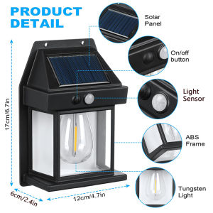 Outdoor Super Bright Solar Wall Light Waterproof Solar Street Light Garden Lamp Night Lamp for Outdoor Patio Garden Deck Yard