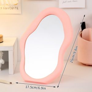 Cloud Makeup Mirror Desktop Can Stand Household Small Mirror Foldable Office Dressing Mirror桌面镜子