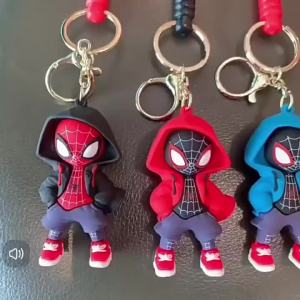 Character Keychain PVC Cartoon Figure Bag Charm for Car Keys and Backpack Accessories