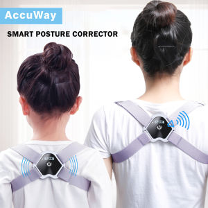 Malaysia Stock AccuWay Smart Posture Corrector with Intelligent Sensor Vibrator Voice Reminder Adjustable Upper Back Brace Straightener for Posture Correction to Improve Slouch Prevent Humpback Relief Back Pain for Women Men Kids