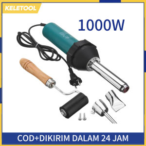 1000W/1600W 220V  Pistol Las Plastic Welding Gun  Alat Las Tembak Mesin Las Plastik  Hot Air Gun Kit Nozzles Speed Welding Torch Kepala  Dengan Mesin Las Plastik Nozzle Roller Heat Gun Kit Welder Untuk Bumper PP PVC