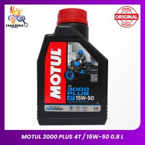 MOTUL Oli Mesin Motor 3000 Plus 4T 15W-50 1LT / 0.8L ORIGINAL 100%
