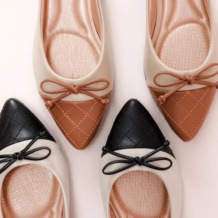 DEAR%20BLISS%20Camila%20Bow%20Two-Tone%20Cream%20Pointed%20Flats%20-%20Image%208