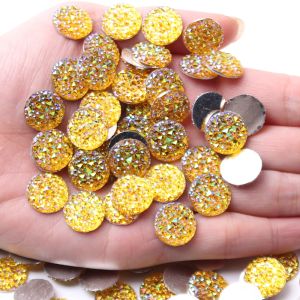 (10 hạt) Đá pha lê nhựa lấp lánh ánh AB nhiều màu sắc size 14mm và 13*18mm. Nguyên liệu làm đồ thủ công nguyên liệu DIY