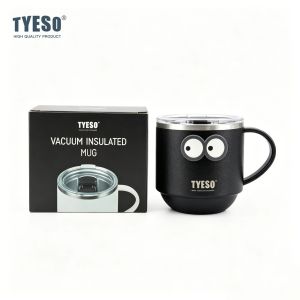 Tyeso 330ML Thermoses with Eye Stainless Steel Durable Desktop Handle and Clear Lid Ideal for Cold Hot Office Mug Beverages Use2026