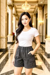 Celana Pendek Jeans  Hotpans Jeans Cargo Wanita Premium Koreans Style