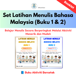 LearnBuddy Malay Writing Practice Books 1 & 2|Printed Activity Books for Ages 4–7