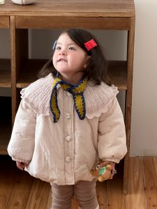 Childrens Winter Clothing 2025 Korean-style childrens clothing baby cotton coat winter outfit girls fleece-lined base layer set