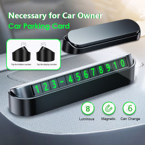Creative Car Parking Number Temporary Parking Card Number Display Plate Hidden Car Anti Slip Parking Luminous Contact Phone Number Card