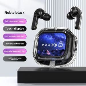 New Air Max Bluetooth Earphones Transparent Wireless In-Ear TWS Touch Screen Digital Display Sports Earphones
