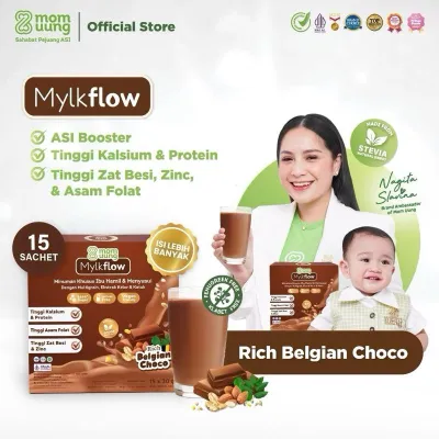 (ISI LEBIH BANYAK) MOM UUNG NEW SUSU MYLKFLOW (15 SACHET) ASI BOOSTER Belgian CHOCOLATE Choco CREAMY VANILLA momuung Mom Uung mom uung mylk flow mylkflow milk susu asi banana tokyo creamy 15 sachet big size MOMUUNG MYLKFLOW