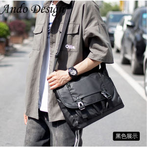 Ando Design Crossbody Messenger Bag For Men Boys High Quality Smooth Waterproof Nylon Shoulder Sling Bags Mens College Student Large Capacity Outdoor Leisure Latop Bag Sport Travel Soft