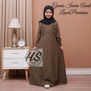 Gamis Inara Anak Linen Premium