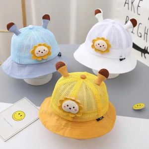 For 2-6 Yro--Pure Cotton Smart Baby Lovely Lion Soft-brimmed hat Bonnet Korean Style New Toddler Infant Child Boys Girls Soft Cotton Baseball Cap Sun Hat Gift LH M09