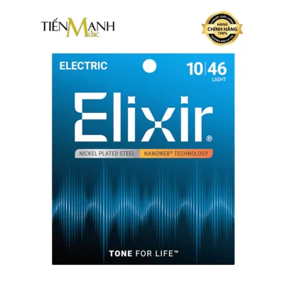 [Chính Hãng] Dây Đàn Guitar Điện Elixir 12002 12052 Phủ Lớp Nanoweb Cỡ 9 10 Electric Strings