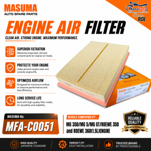 Masuma MFA-C0051 Engine Air Filter for MG 350/MG 5/MG GT/Roewe 350 and Roewe 360(1.5L) Engine