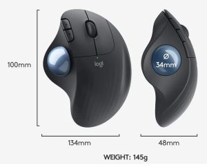 Logitech ERGO M575S Wireless Bluetooth Ergonomic Trackball Mouse | 1 Year Local Warranty