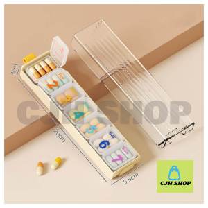 CJH SHOP Pill Box Medicine Box Portable Storage Box Sealed Tablets 7 Days A Week