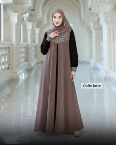 Gamis Dewasa Terbaru Khalisa Dres KF Ceruty Babydoll Variasi Brukat M L XL XXL 3XL Dress Kondangan Wanita Jumbo Simple Elegan Baju Muslim Busui Friendly Ootd Remaja Hijab Kekinian