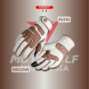 Motowolf Sarung Tangan Motor Touring Retro Kulit Touchscreen Soft Protector 0345