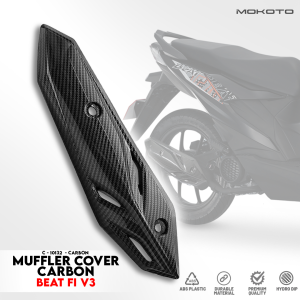 MOKOTO HONDA BEAT FI V3 MUFFLER COVER CARBON 10132 / FORGED 10140 EXHAUST PIPE FOR BEAT FI V3 MOTORCYCLE SPEEDMOTO