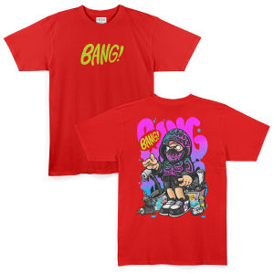 Kaos Pria Distro Motif BANG! Keren Hitam Dewasa Lengan Pendek Terlaris