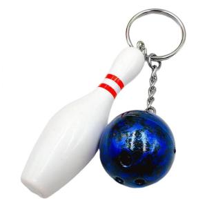 Fashion Keyholders Bowling Key Chain Sport Keyrings Bag Bowling Pin Pendant Hanging Ornament for Backback