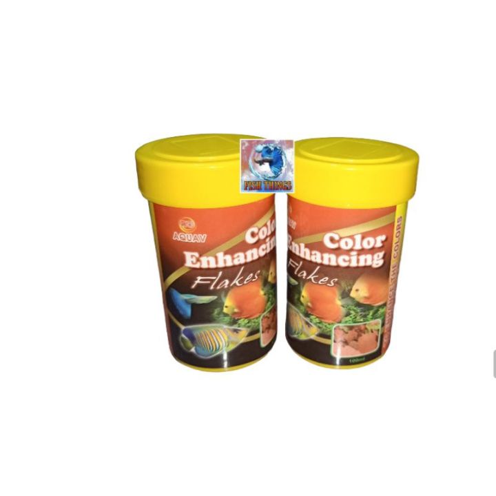 Color Enhancing Flakes 100ml AQUAV Fish Food For Betta Guppy Danio FH ...