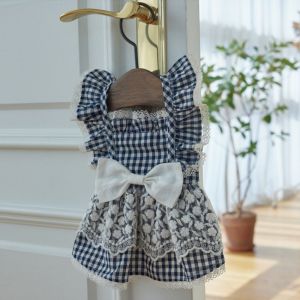 TRANQUIL HUT Lace Dog Summer Vest Cotton Flying Sleeve Pet Clothes Comfortable Cute Pet Dress Puppy