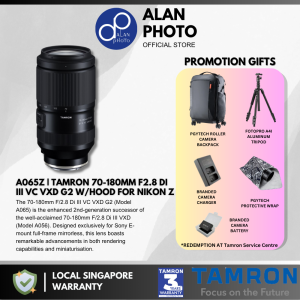 [Nikon Z] Tamron 70-180mm F2.8 Di III VC VXD G2 Lens [A065Z] | Tamron Singapore Warranty