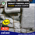 ( isi 3 Kg ) Serat Fiber Kiloan Ukuran Campur Limbah Potongan Pabrik / Mat fiber / Waterproofing / Penambal Bocor / Anti Bocor / Resin Fiberglass / Resin Polyester / Epoxy Resin Bening / Serat Fiber Aquaproof / Fiberglass / Kolam ikan / Bahan Kerajinan. 