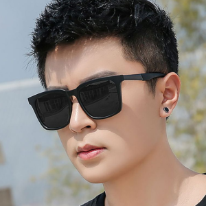 【GIAUSA】 Fashion Square Frame Sunglasses Shades for Men Polarized for Fishing Driving Korean Style Vintage Summer Eyeglasses Men Motorcycle Traveling Anti UV Goggles Gifts S2