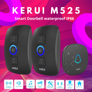 KERUI Wireless Doorbell Waterproof Door Bel Pintu rumah 2 Receiver