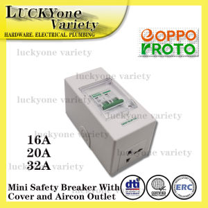 rROTO MINI SAFETY BREAKER  WITH COVER & AIRCON OUTLET DZG47-63-2P C/O