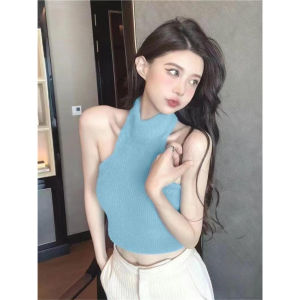 LUNE 60122#เสื้อกล้ามคอเต่าเว้าหลัง ดีเทลขนมุ้งมิ้ง ใส่ได้2แบบ เลือกได้ตามชอบ 🌟พร้อมส่ง🌟