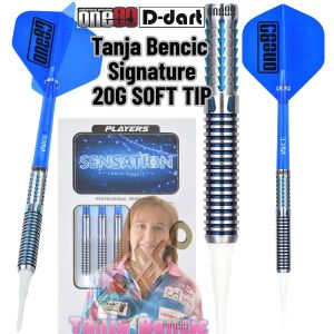 ONE80 SOFT TIP DART - 20G Tanja Bencic Sensation Signature Dart Set Original Electronic Darts (ARROW DART LEMBUT)